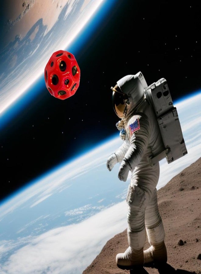 Buko Super Infinity Crazy Bounce Moon Ball: Ultimate Grip and Catch, Enhances Hand-Eye Coordination (Pack of 1 (Red) - Image 4